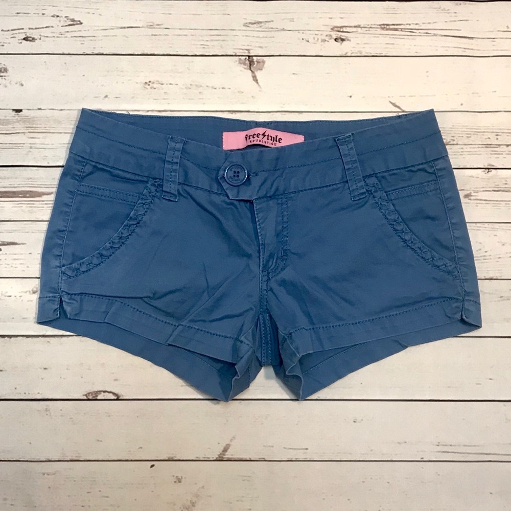 Summer Blue Suede Shorts 7